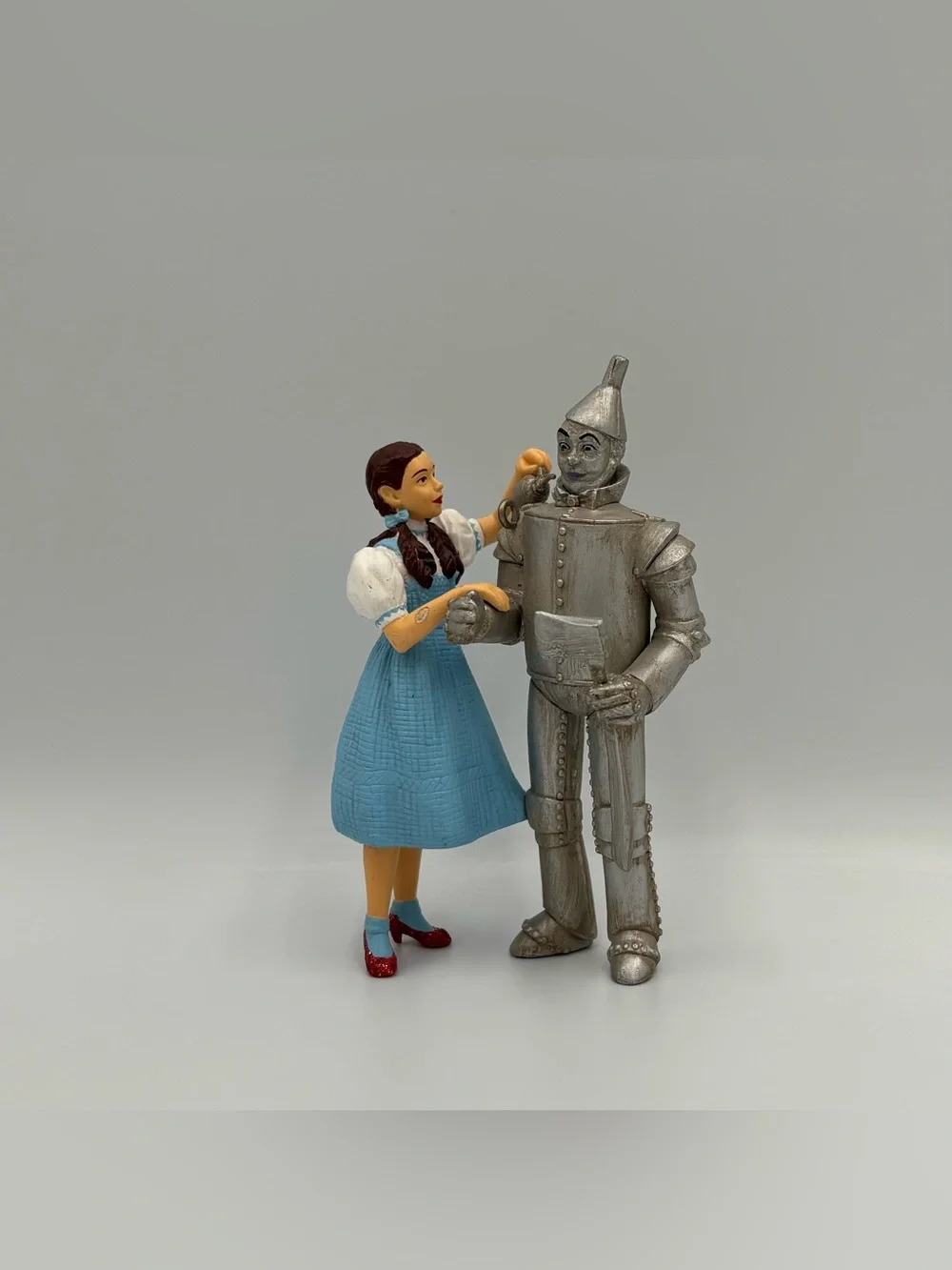 RARE Vintage Wizard of Oz Wicked Dorothy & Tin Man Christmas Ornament Toy Figure